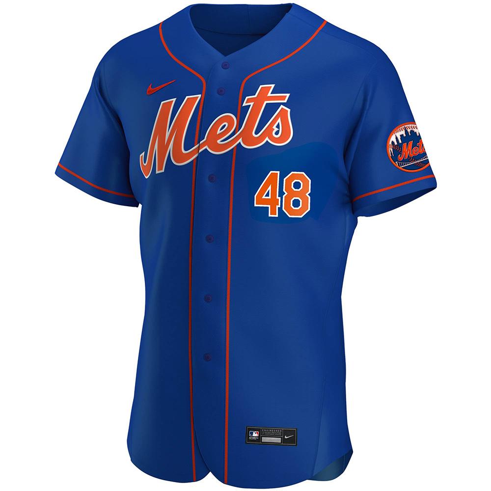 Mens New York Mets Jacob deGrom Cool Base Replica Jersey Blue