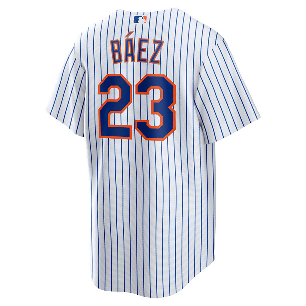 Men's New York Mets Javier Baez Home Official Player Jersey - White