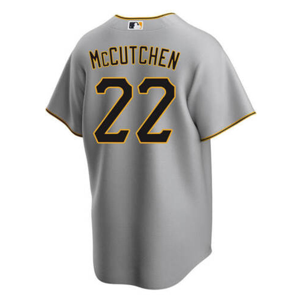 Men's Pittsburgh Pirates Andrew McCutchen Cool Base Replica Road Jersey - Gray
