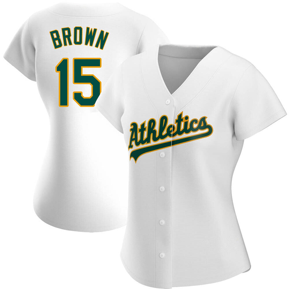 Women's Oakland Athletics Seth Brown Cool Base Replica Home Jersey - White