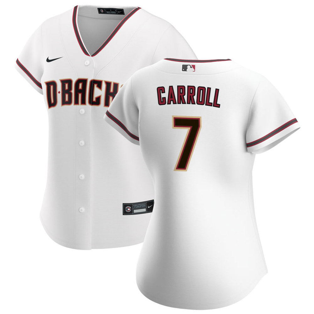 Women's Arizona Diamondbacks Corbin Carroll Cool Base Replica Home Jersey - White